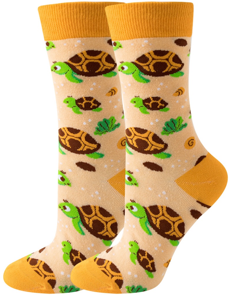 S-G8.1  SOCKS2512-032 Pair of Socks Size 36-43 Turtles