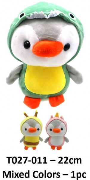 Z-F4.7 T027-011 Plush Penguin - Mixed Colors - 22cm - 1pc