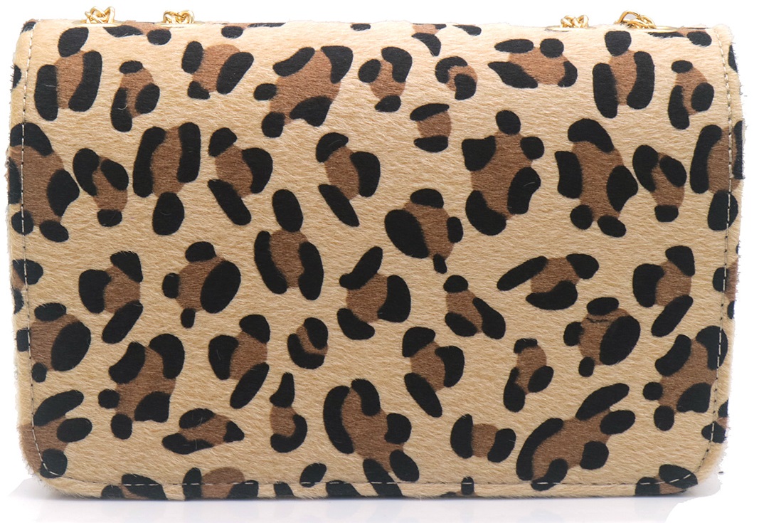 Q-L4.1 BAG911-001-1 PU Bag Leopard 26x18x7.5cm