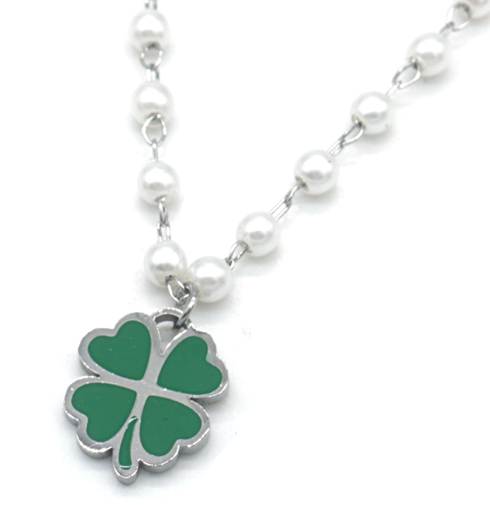 E-C9.2 N835-022S S. Steel Necklace Clover