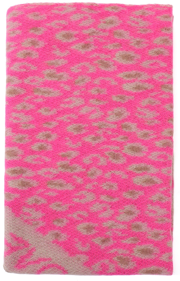 Y-D2.1 SCARF1007-003-2 Triangle Scarf Leopard 190x70cm Pink