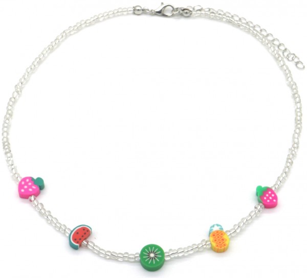 B-E16.2 N1656-020 No.3 Necklace Fruits 37-42cm Transparant