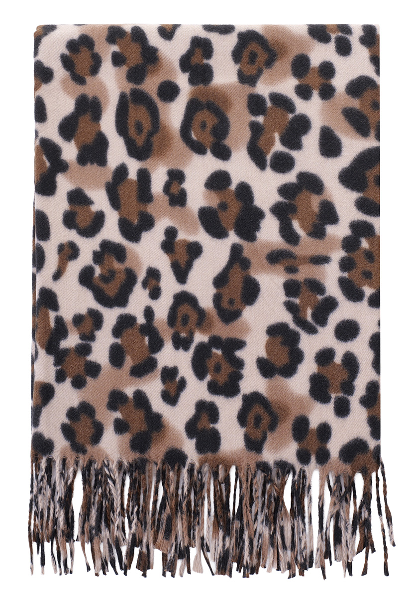 Z-C4.2 SCARF405-780-4 Soft Scarf Leopard 180x70cm Brown