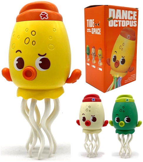 Z-A1.1 TOY1156-002 Dancing - Riding Octopus 20cm with LED and Music - Mixed Colors  -1pc