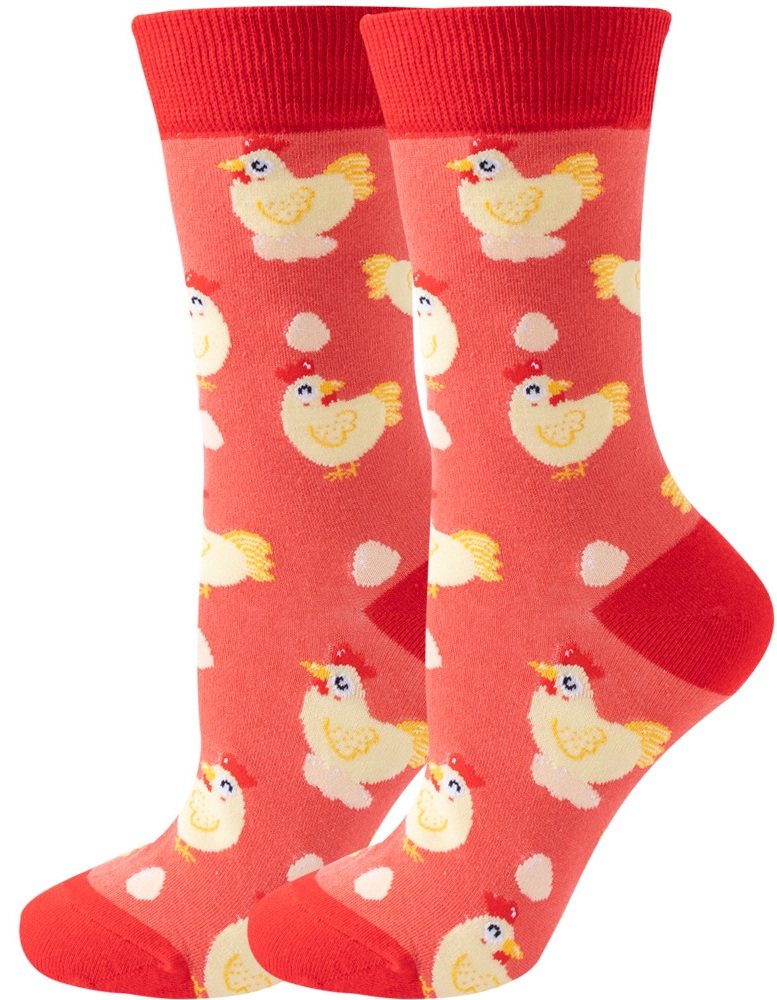 S-G1.1  SOCK2512-034 Pair of Socks Size 36-43 Chickens
