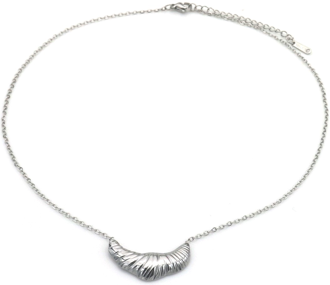 F-F19.4 N2591-017S S. Steel Necklace Croissant 40-45cm