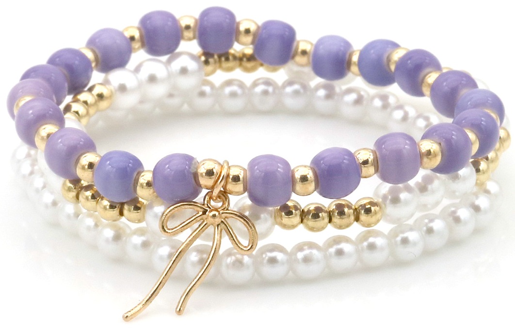 F-A4.3 B1670-052-2 Bracleet Set Shell Purple