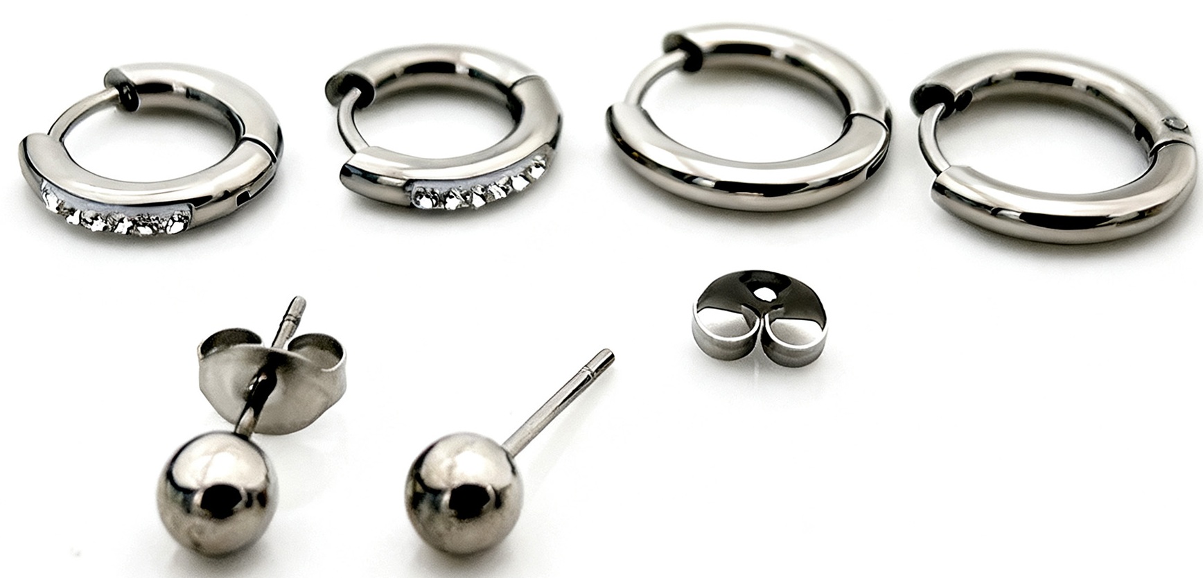 G-D4.3 E1131-020S S. Steel Earrings Set - 3 Pair