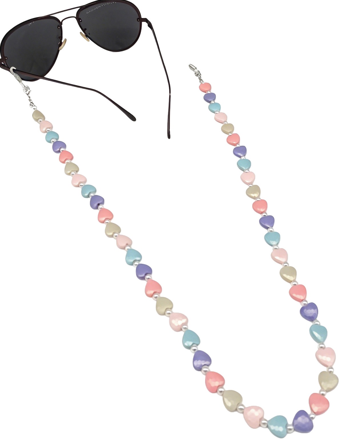 F-C22.1 GL2620-016 Sunglass Chain Hearts Multi