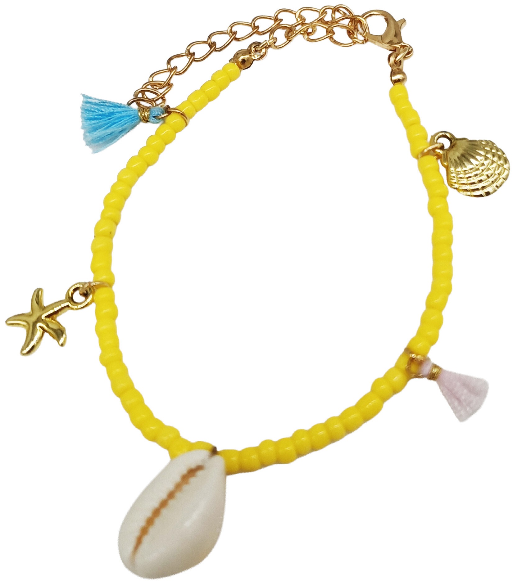 E-A16.2 B2670-071-2 Fashion Bracelet - Anklet 17-24cm Yellow