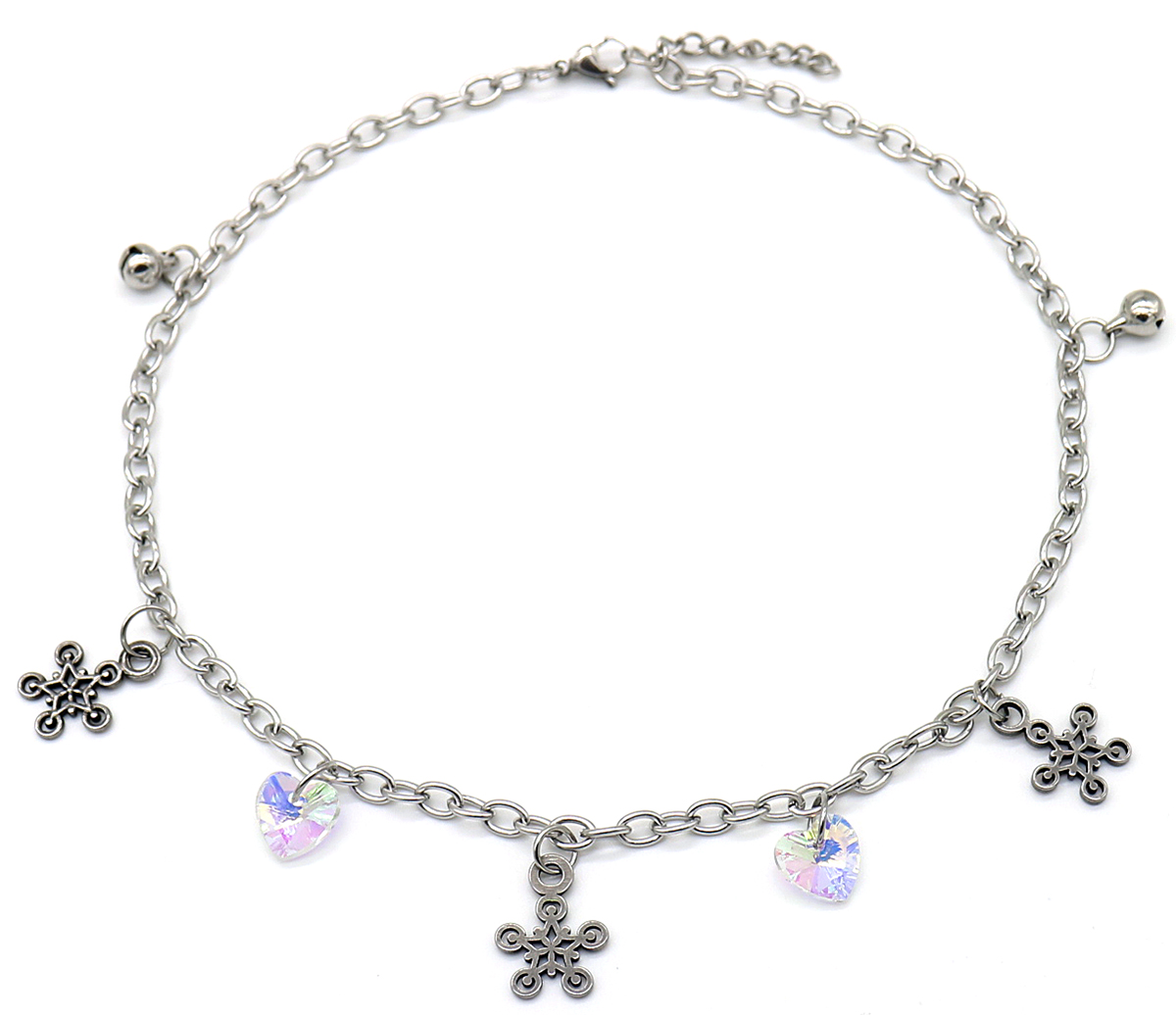 G-E6.1 N2053-013 S. Steel Necklace Snowflake 36-39cm For Kids G-E6.1 N2053-013 S. Steel Necklace Snowflake 36-39cm For Kids