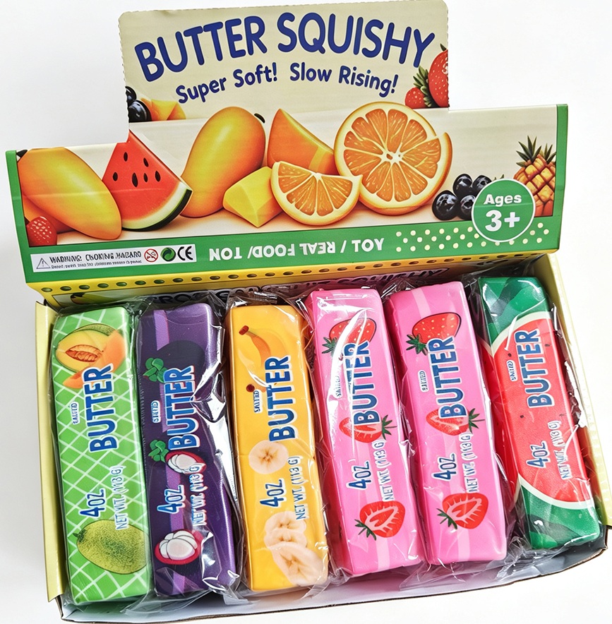 Q-A3.2 TOY2619-110 Slow Rising Squishy Butter 13CM Fruits - 12PCS