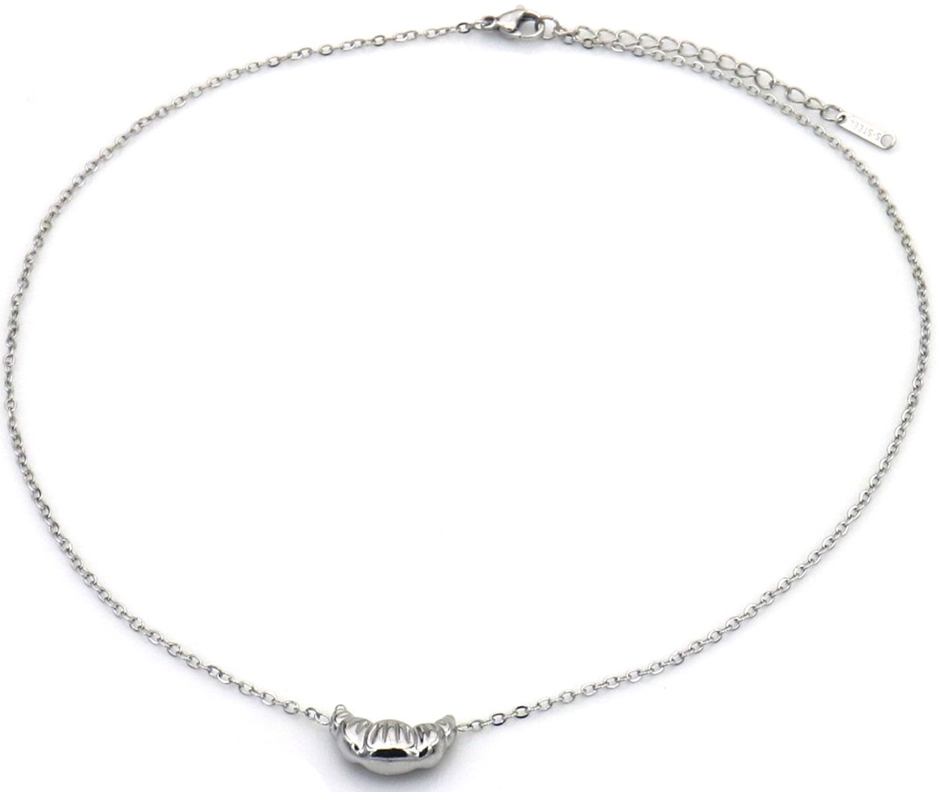 F-D20.2 N2591-001S S. Steel Necklace Croissant 40-45cm