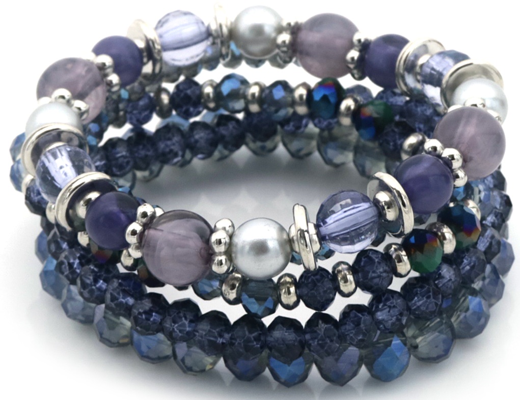 F-B15.3 B2529-032-2 Bracelet Set Glassbeads
