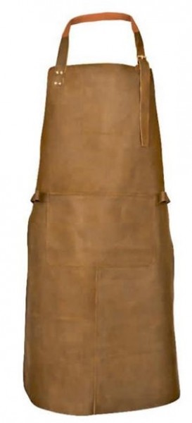 Z-C6.2 Leather BBQ Apron Thicker Leather 85x65cm Cognac