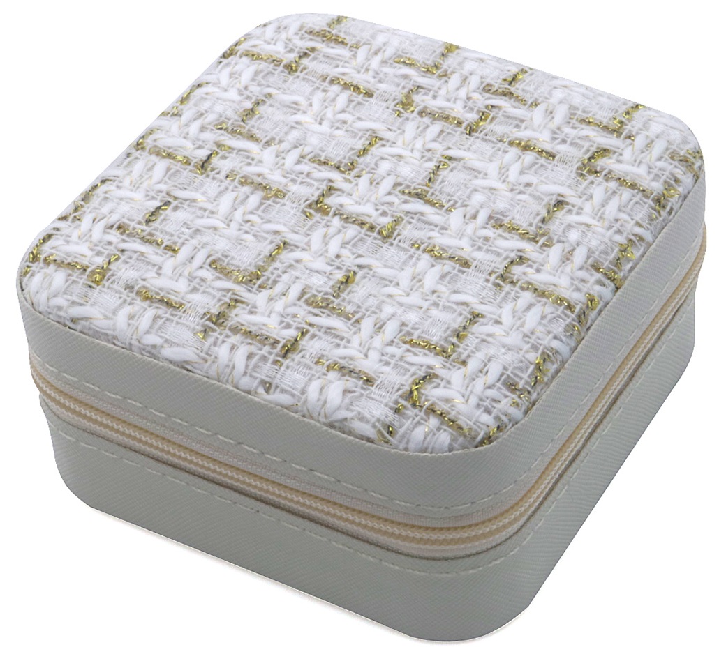 T-A4.1 PK954-001-1 PU Travel Case Jewelry Box 10x10x5cm
