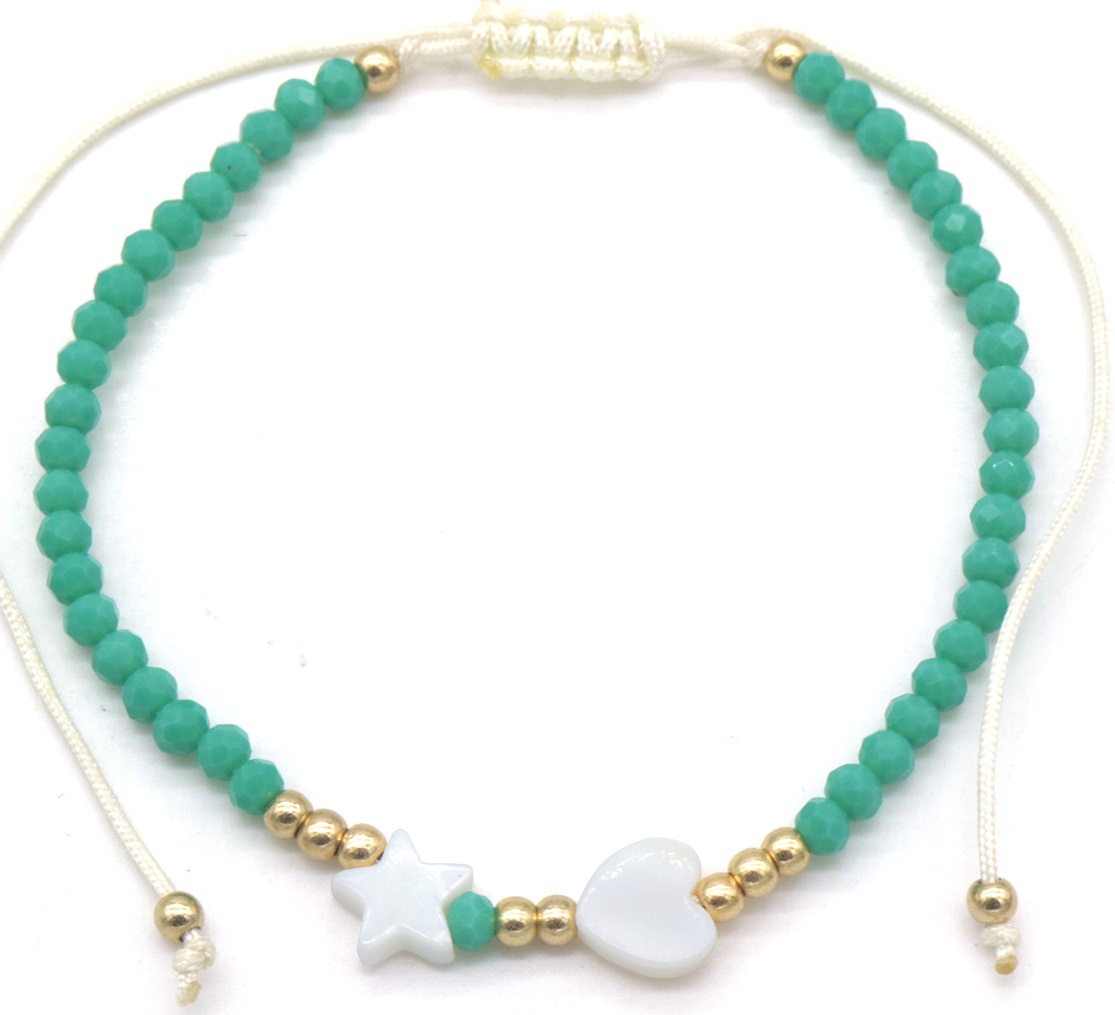 D-A4.3  ANK830-049-2 Anklet Heart - Star