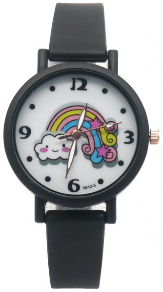 A-D20.5  W002-005 Kids Watch Rainbow  33mm Black A-D20.5  W002-005 Kids Watch Rainbow  33mm Black