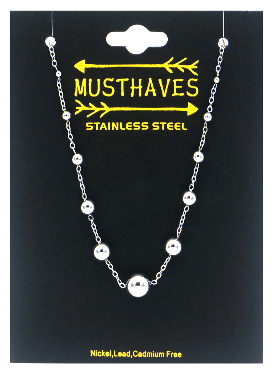 D-B17.4 B2583-018S S. Steel Bracelet Balls 16-21cm