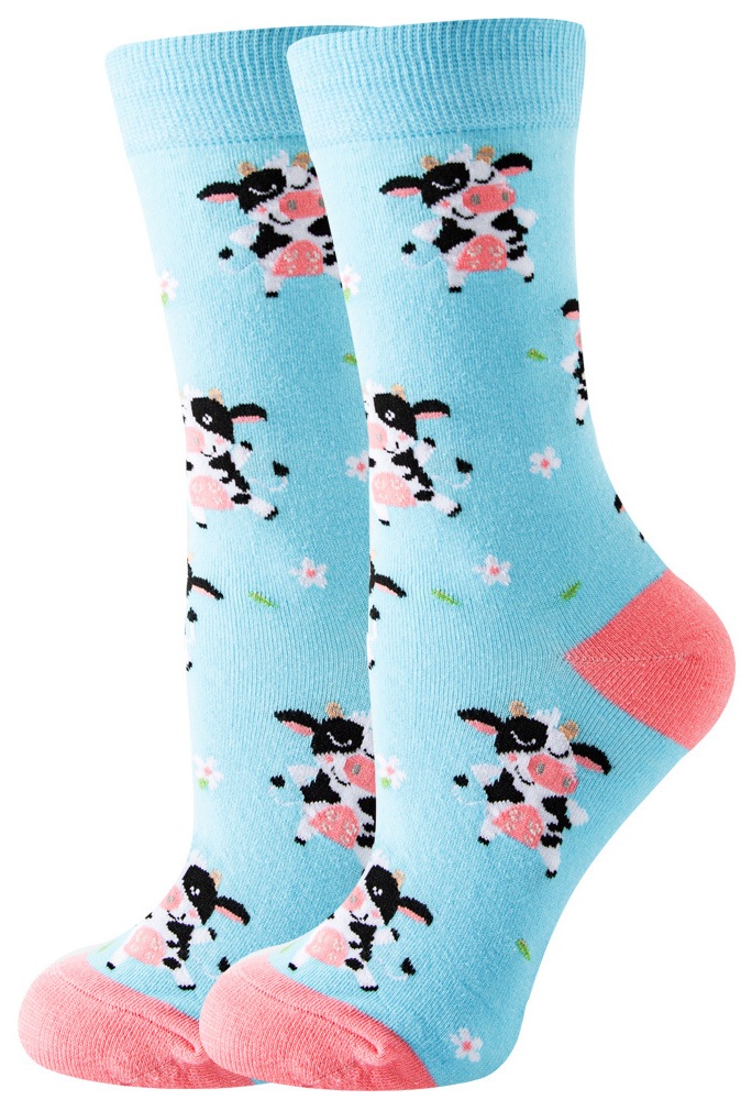 S-G8.4 SOCKS2316-071 Pair of Socks Size 36-43 Happy Cow