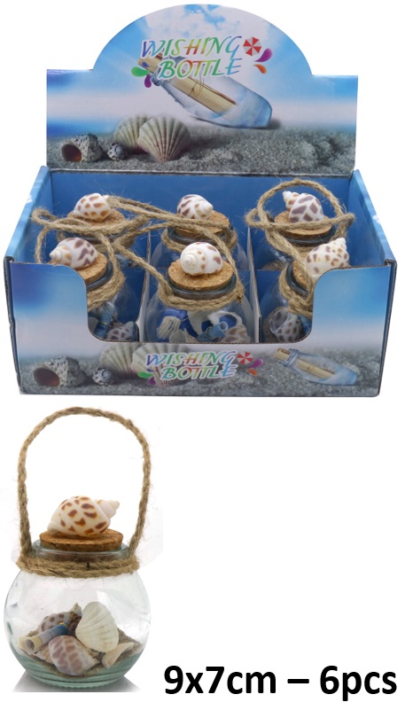 Q-G7.2 C953-003 Wishing Bottle 9x7cm - 6pcs
