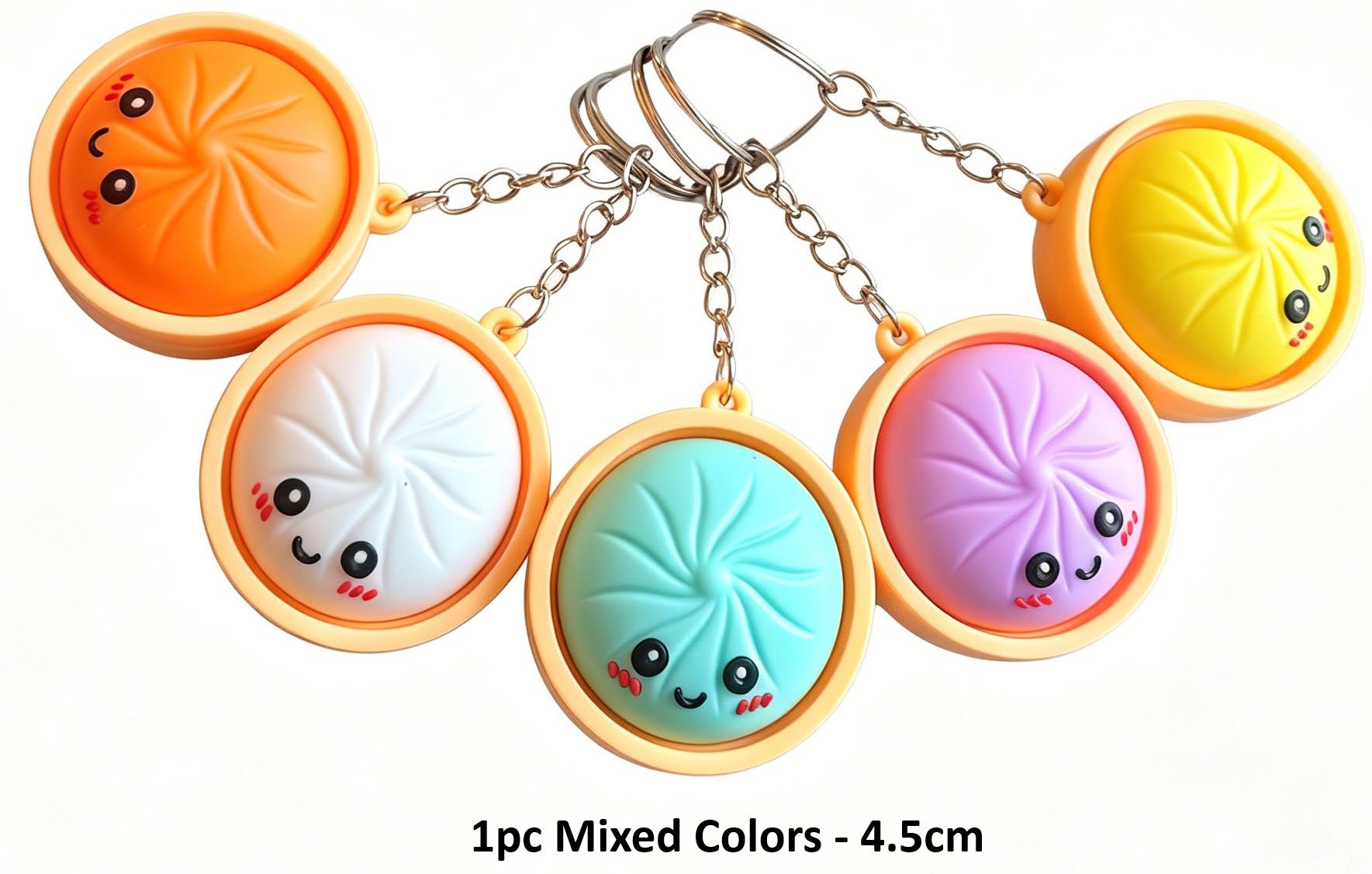 T-C2.2 KY2610-006 Keychain Dumpling 4.5cm - Mixed Colors - 1pc
