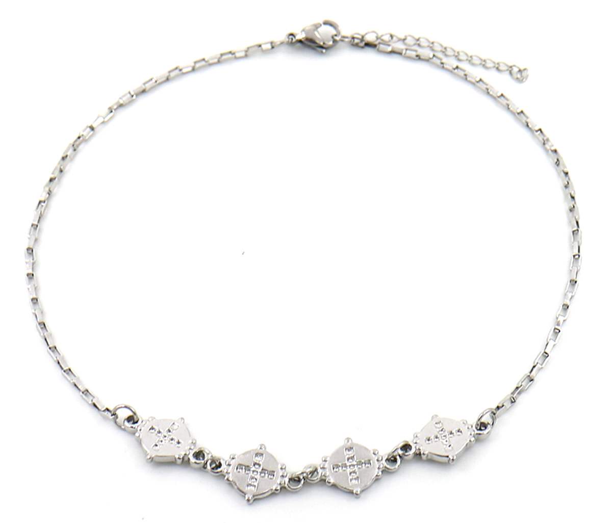 G-F16.2 N2053-010 S. Steel Necklace Coins 36-39cm For Kids G-F16.2 N2053-010 S. Steel Necklace Coins 36-39cm For Kids