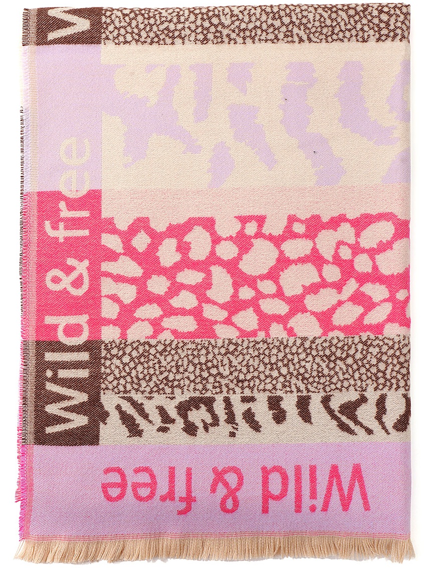 Q-D7.1 SCARF1008-001-2 Scarf Leopard Wild & Free 180x70cm