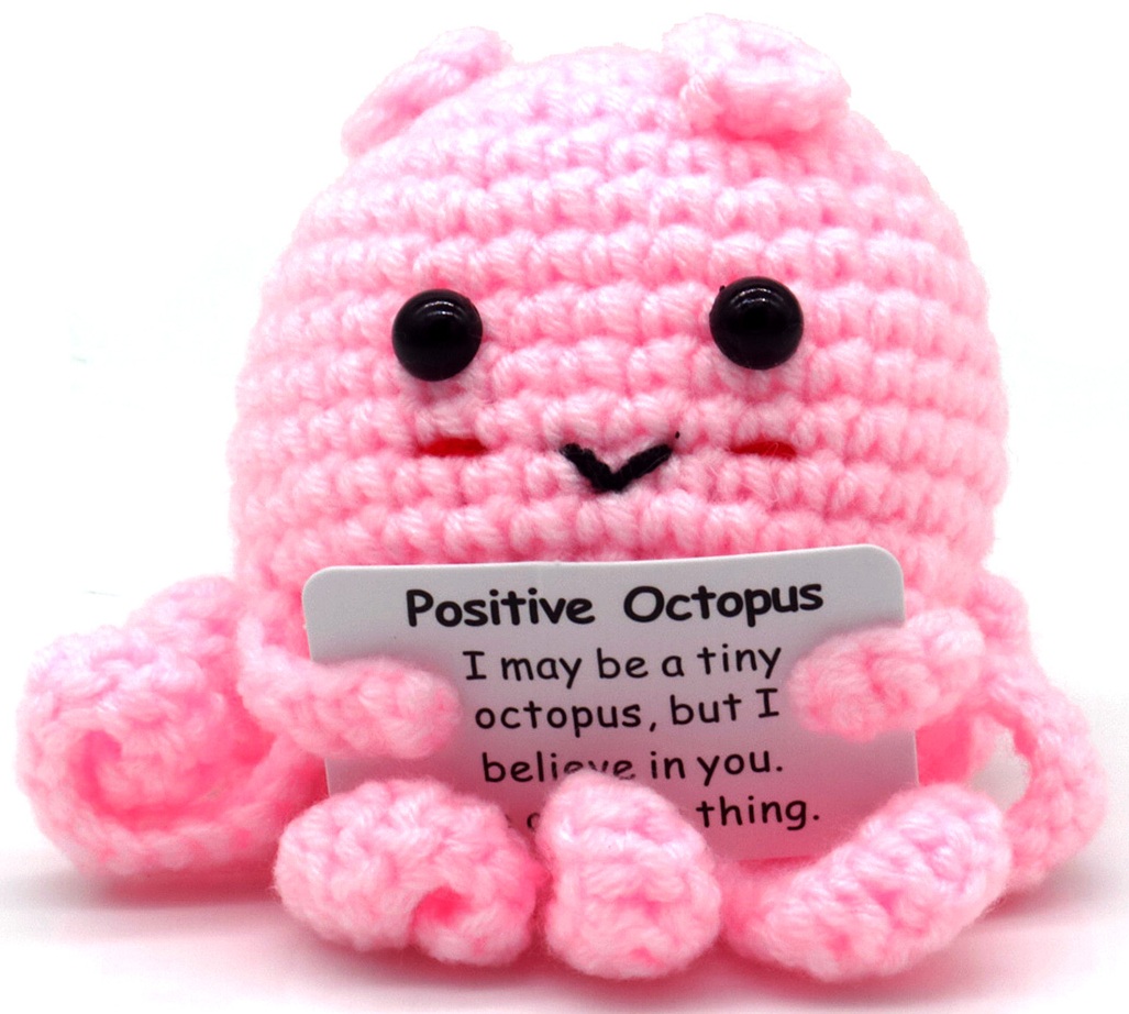 T-A7.2  T2405-438 Knitted Positive Octopus 8.5cm