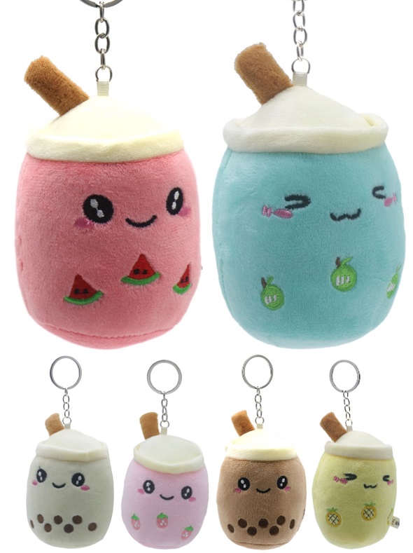 Z-D3.5 KY942-004 Keychain Bubble Tea 10cm -Mixed Colors - 1pc