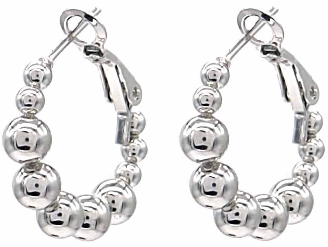 D-E17.3 E833-007S S. Steel Earrings 2cm