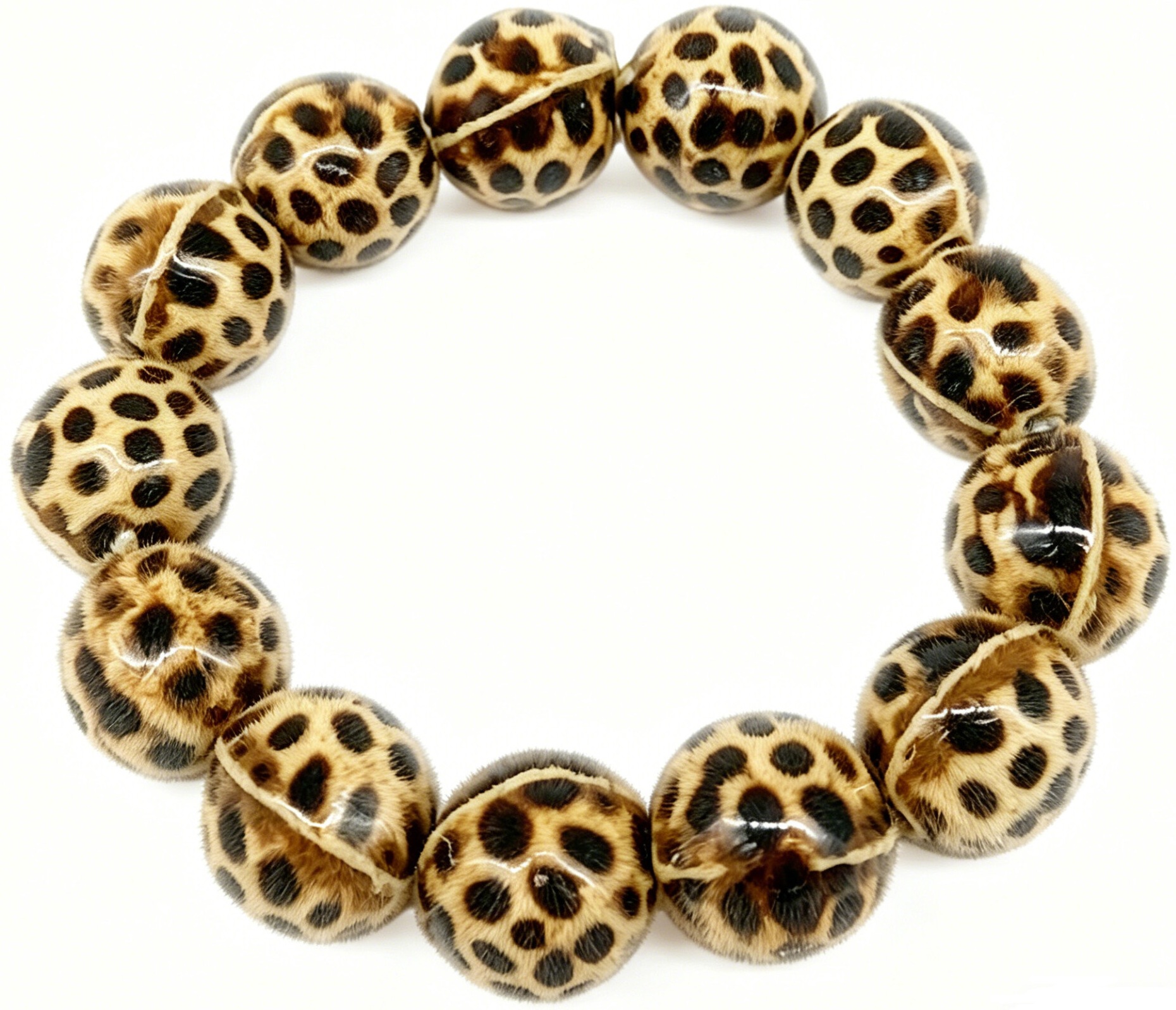 F-A8.2 B2614-057 Ceramic Beads Bracelet Leopard