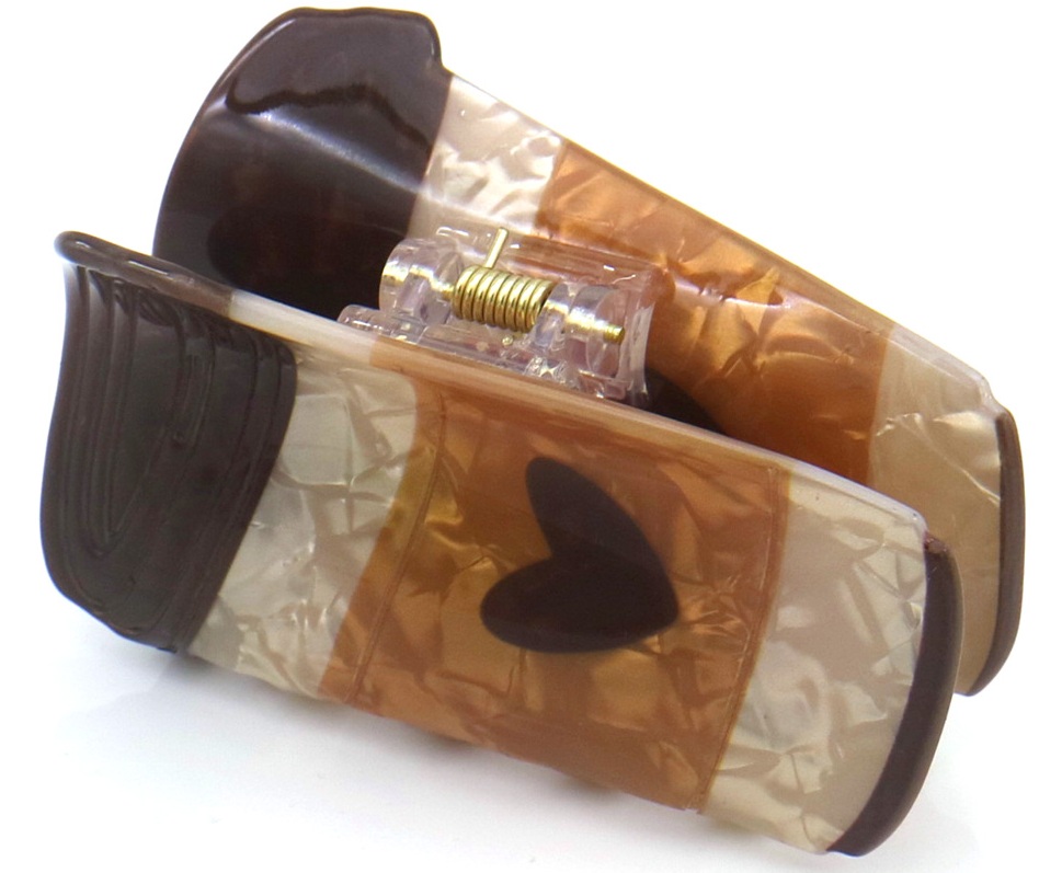 S-G7.1 H1126-011-4 Hair Claw 8cm Coffee