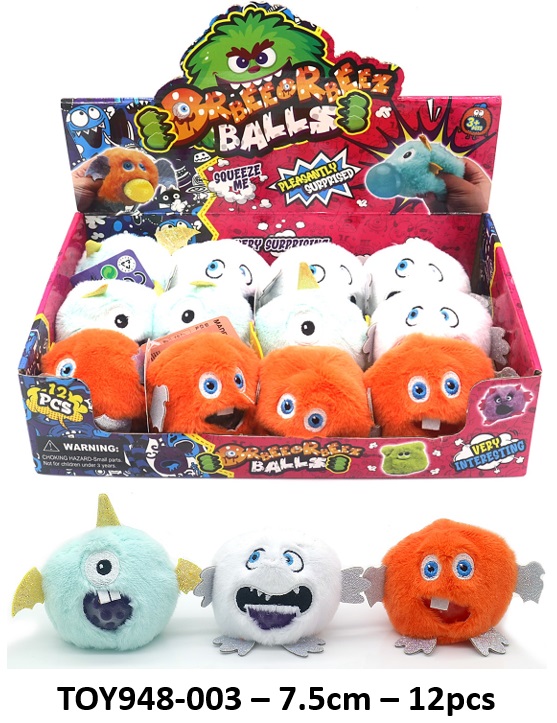 T-A2.1 TOY948-003 Plush Orbeez Balls 7.5cm - 12pcs