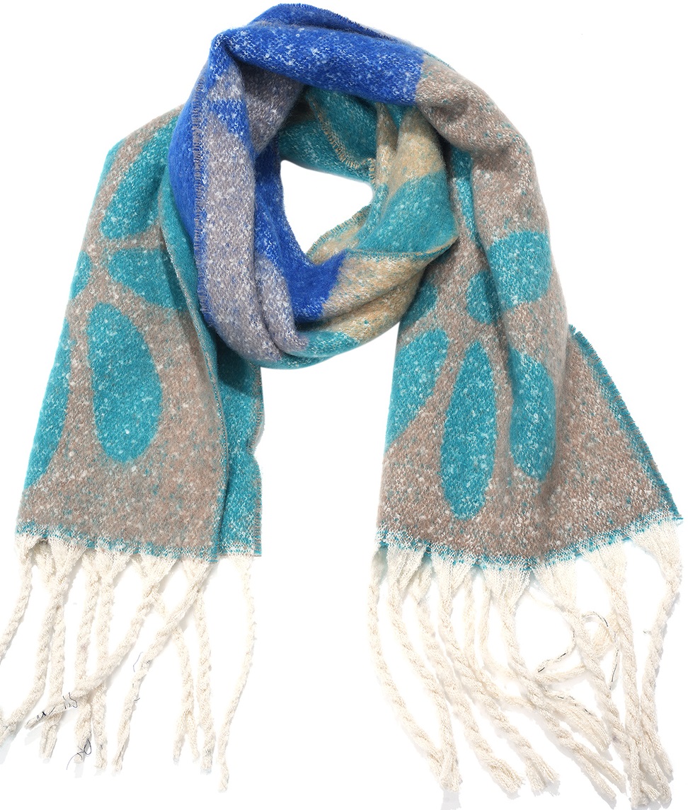 K-C3.2 SCARF705-234-1 Winter Scarf Flower 190x40cm