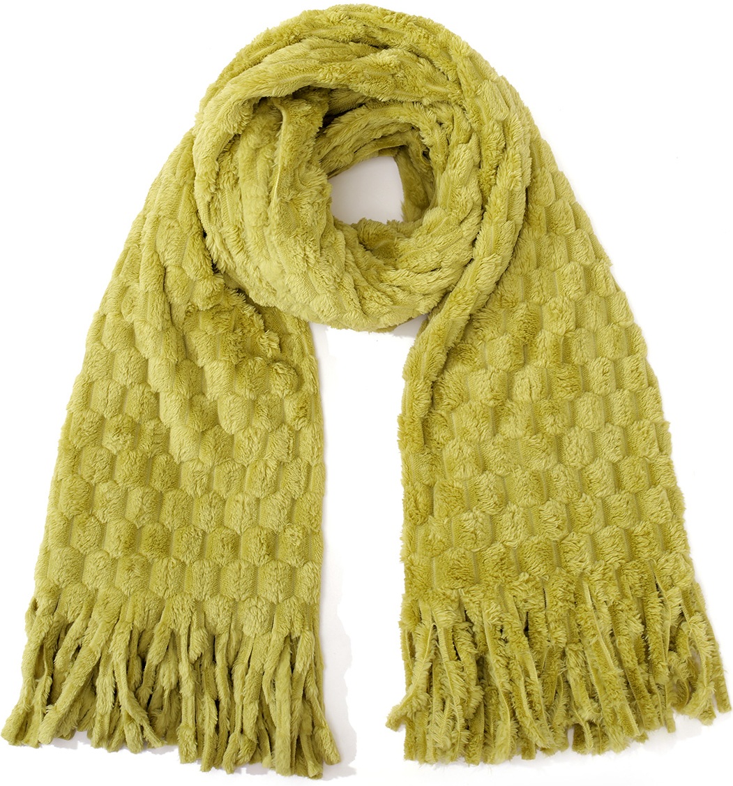R-F3.1 SCARF1006-001-7 Soft Winter Scarf 180x60cm Green