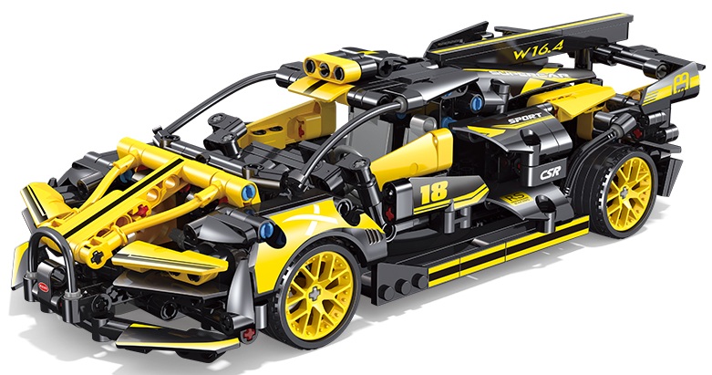 L-A2.2 JKC7111 Building Blocks Supercar - Pull Back