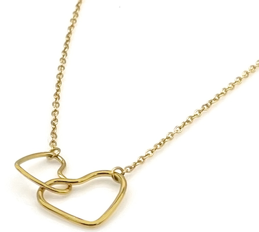 B-C20.3 N1139-002G S. Steel Necklace Hearts 40-45cm