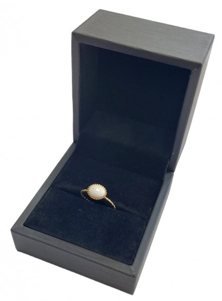 T-B8.2 PK424-222 Deluxe Ring Box 5x6x6.5cm Black