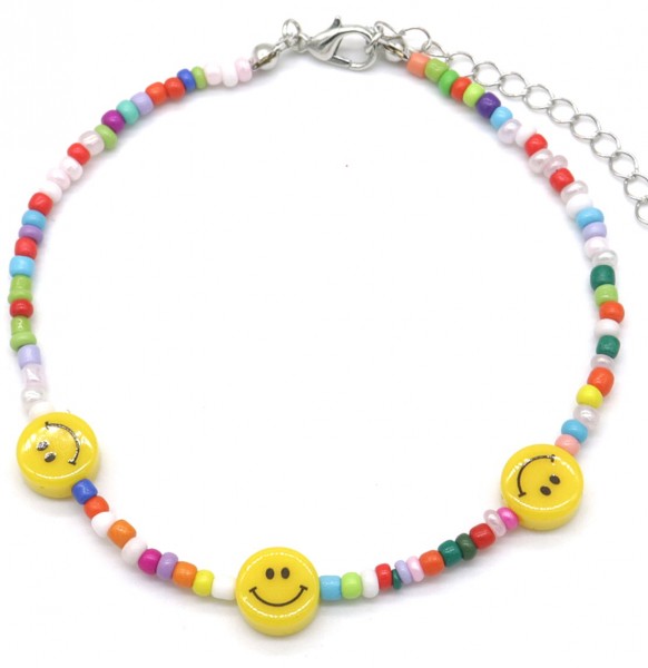 D-C15.1 ANK1656-024 Anklet Smileys