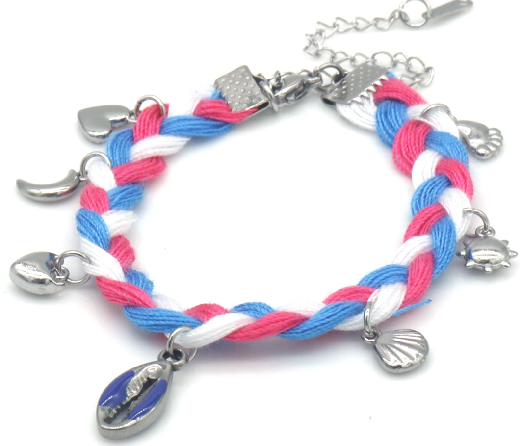 A-B7.3 B2567-035S S. Steel Rope Bracelet Charms