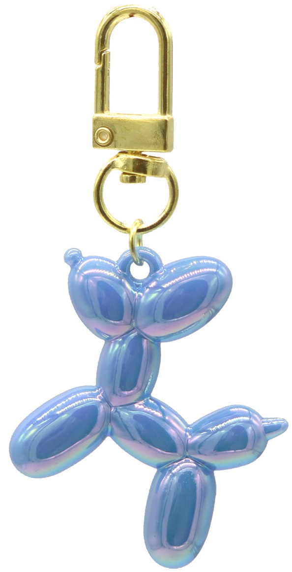 E-D25.1 KY2403-018-3 Keychain Dog 5cm Blue
