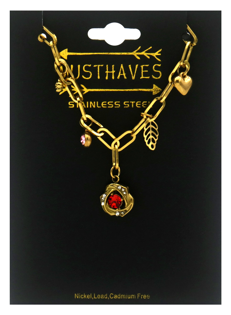 C-C4.1 B2616-036G S. Steel Bracelet Flower 16-21cm