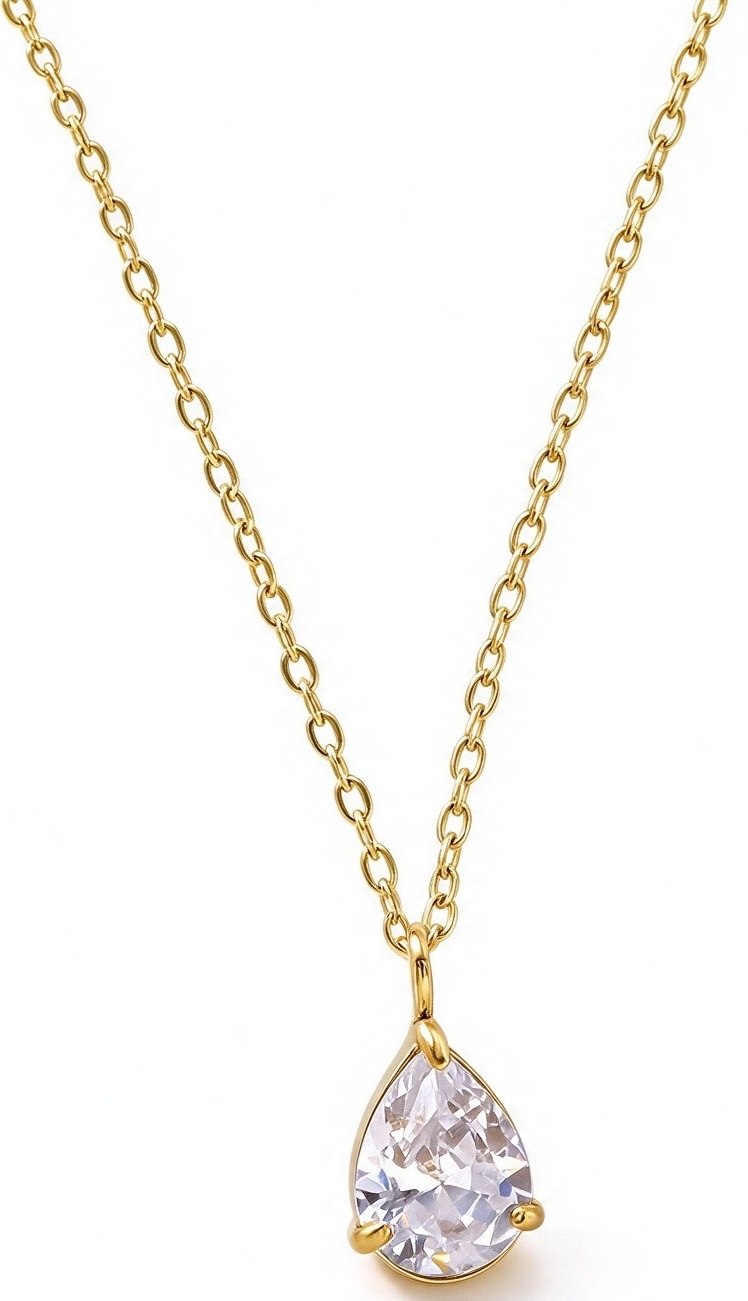 A-F3.1  N2643-052G S. Steel Necklace Crystal 40-45cm
