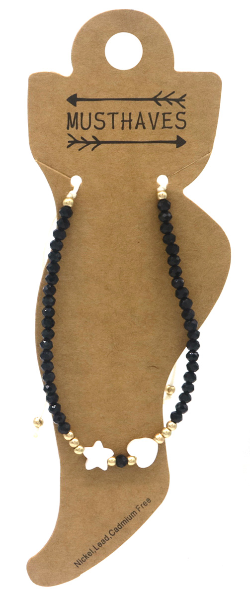 D-A3.1 ANK830-049-4 Anklet Heart - Star