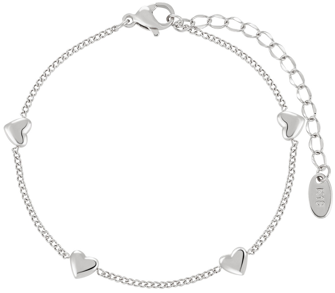 G-A20.2 B074-059S S. Steel Bracelet Hearts 16-21cm