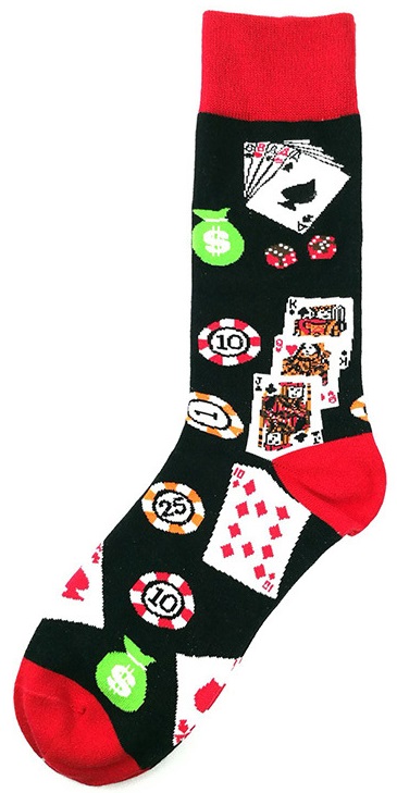 S-C8.2  SOCK2356-010 Pair of Socks Size 38-45 - Poker