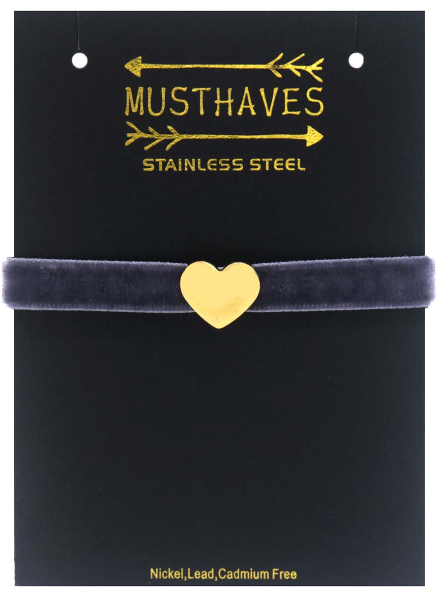 D-C4.1 B221-324 No. 5 S. Steel Bracelet Velvet Grey