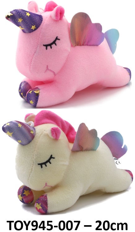 Y-C6.4  TOY945-007 Plush Unicorn 20cm - Mixed Colors - 1pc Y-C6.4  TOY945-007 Plush Unicorn 20cm - Mixed Colors - 1pc