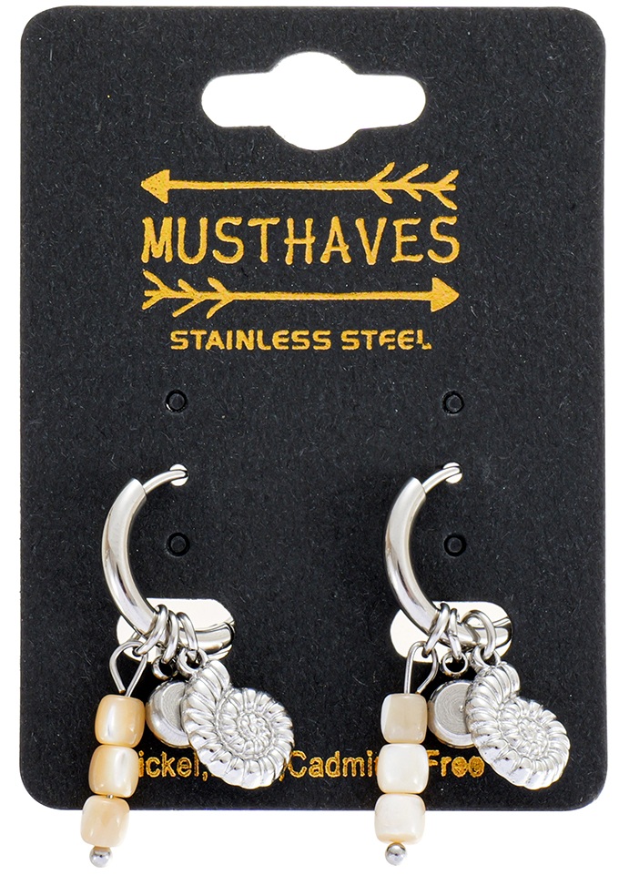 C-B17.3 E2612-062S S. Steel Earrings 3.2cm